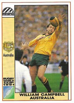 1991 Regina Rugby World Cup #1 William Campbell Front